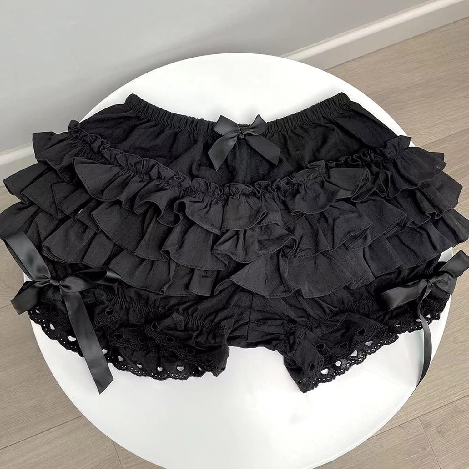Womens Lolita Bloomers Plush Ruffles Pumpkin Pants Bottom Shorts - Image 3