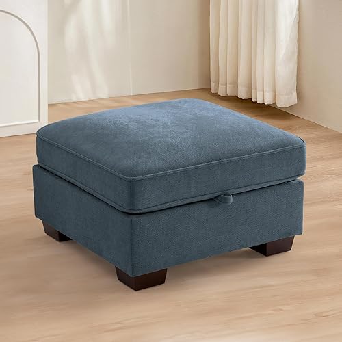 Miniatura 52 de TEKAMON Sofá Modular de 100" con Almacenamiento en los Asientos, Cómodo Sofá de Tela Chenilla de 3 Plazas para Sala de Estar, Oficina, Apartamento