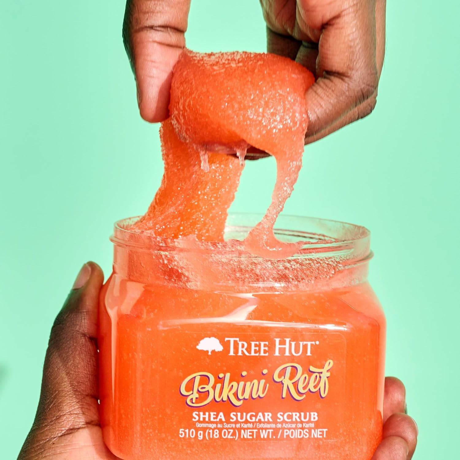 Tree Hut Bikini Reef Shea Sugar Scrub, 18 uncji, Ultra nawilżający i złuszczający peeling do pielęgnacji niezbędnej pielęgnacji ciała