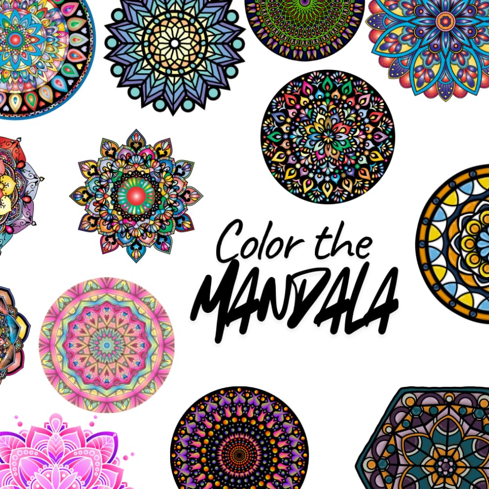 Color the mandala, coloring book, 80 pages