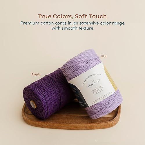 Miniatura 6 de Nook Theory Cuerda de macramé de 0.118 pulgadas, 109 yardas, 0.175 pulgadas, suave cuerda de macramé perfecta para nudos, suministros de macramé