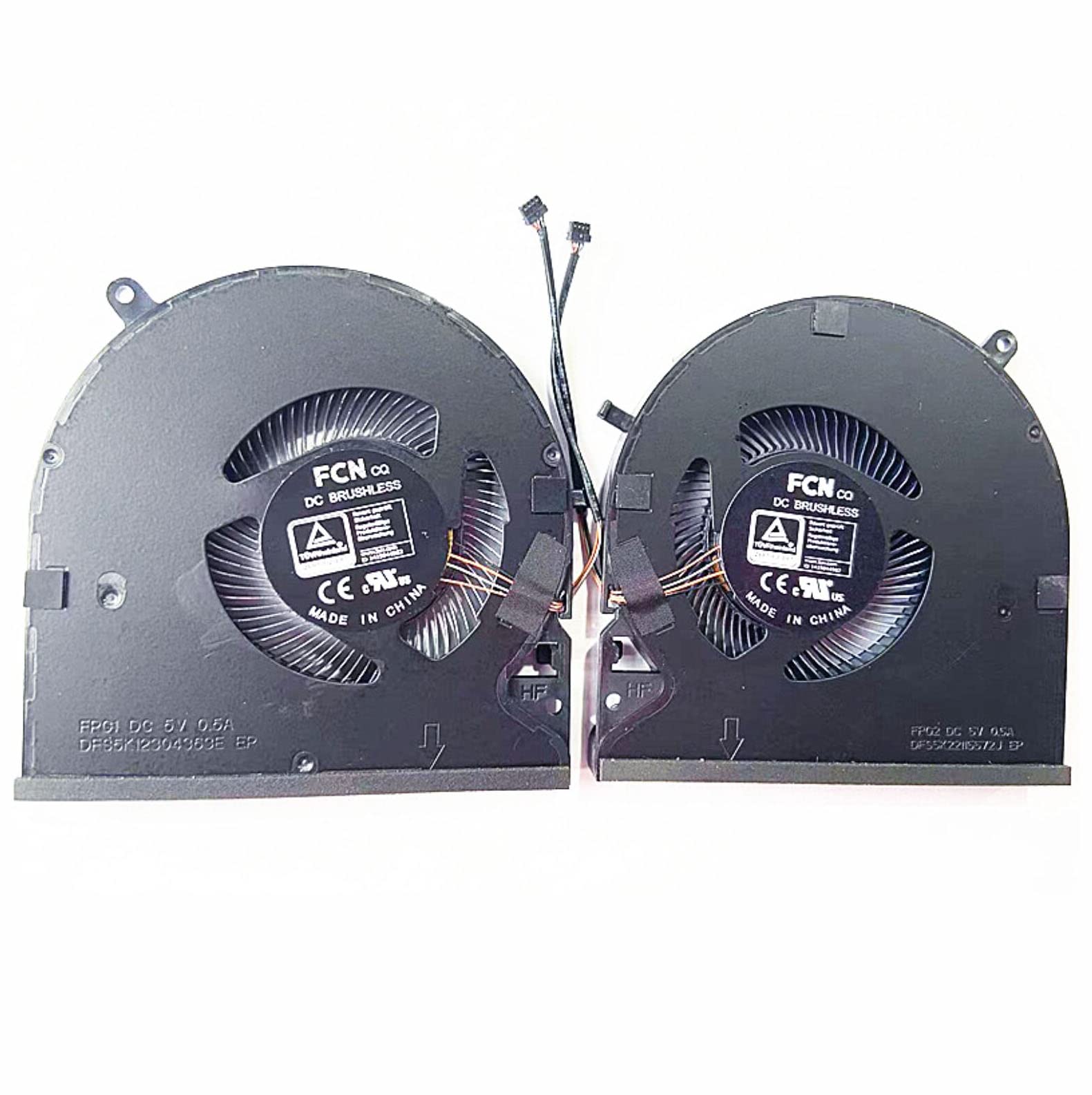 Fleshy Leaf New CPU+GPU Cooling Fan Replacement for Razer Blade 15 Advanced 2021 RZ09-0409 RZ09-0409BE RZ09-0409CE RZ09-0409AE DFS5K12304363E FPG1 DFS5K22115572J FPG2