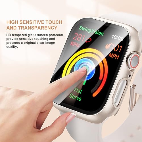 Miniatura 3 de Haojavo Paquete de 12 fundas rígidas de policarbonato para Apple Watch de 1.496 pulgadas Series 3 2 con protector de pantalla de vidrio templado,