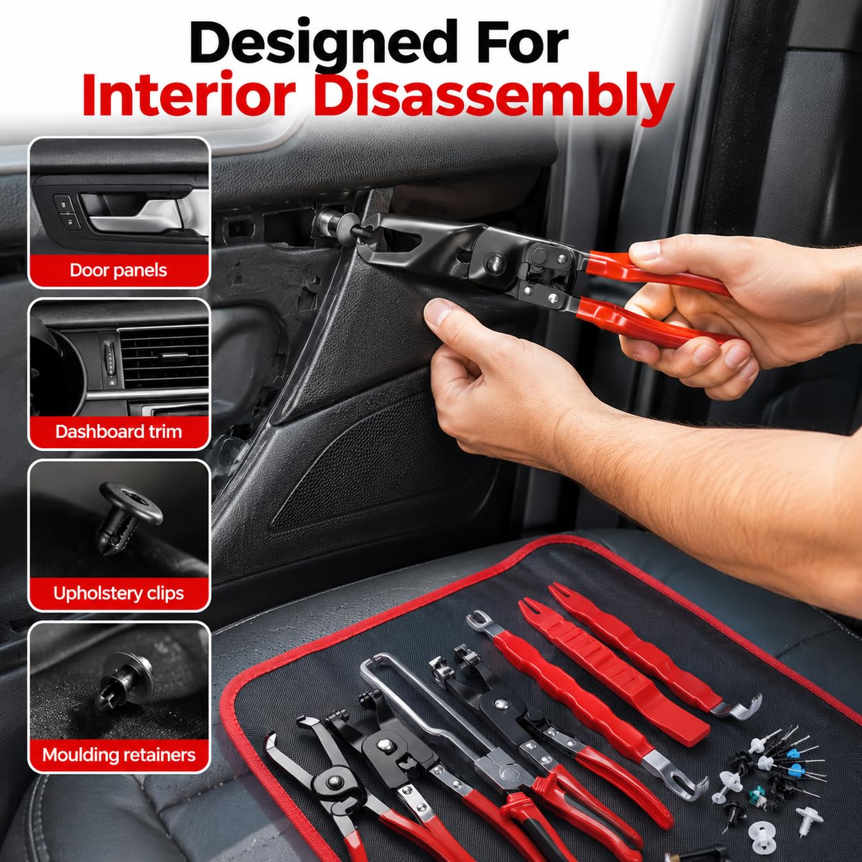 Kit di strumenti per rimozione modanature Auto Pinze