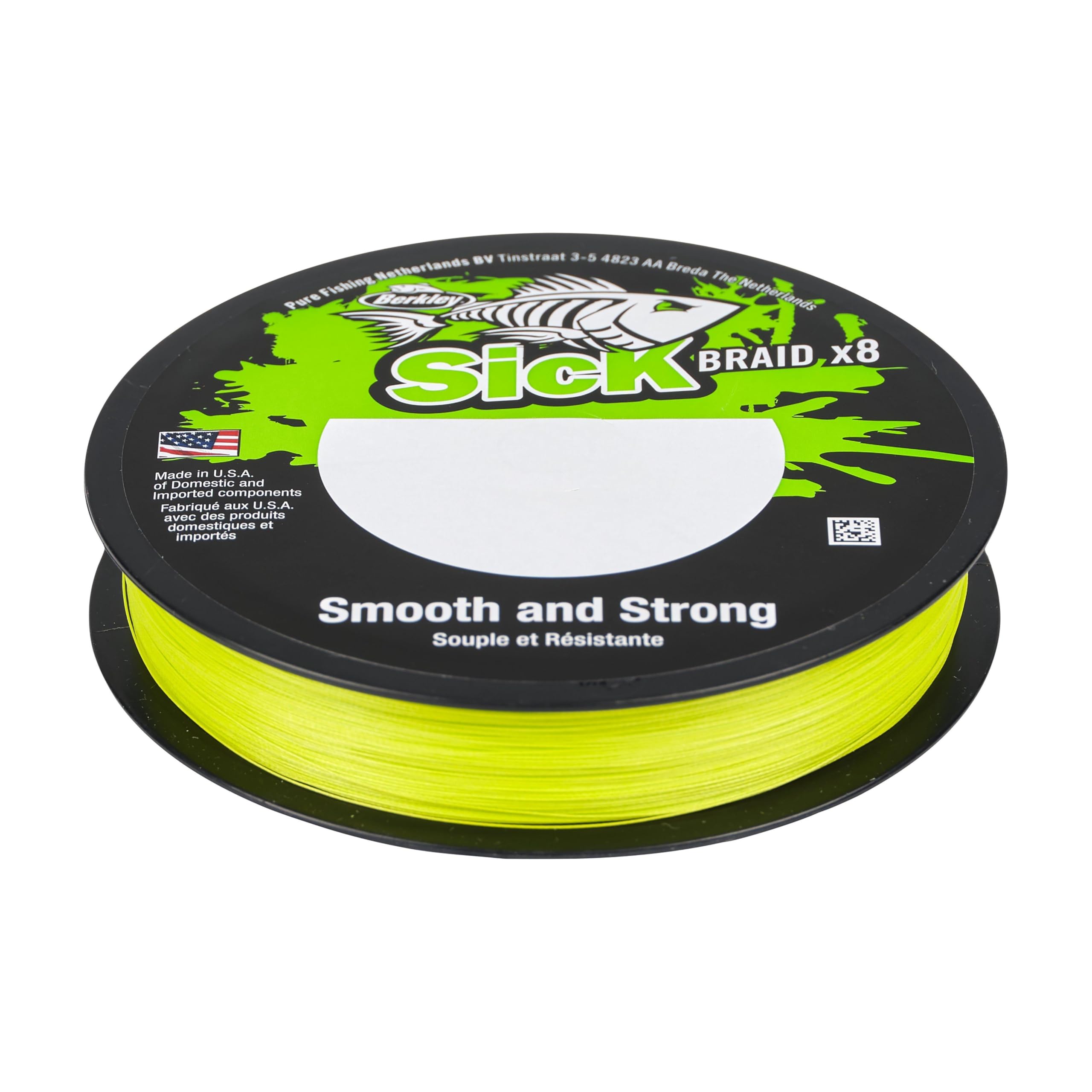 Berkley Sick Braid - Línea de pesca trenzada de 8 hebras, súper suave, 8 portadores, multifilamento, trenza de polietileno, líneas de pesca de depredador de 150/300 m para pesca en agua dulce y salada