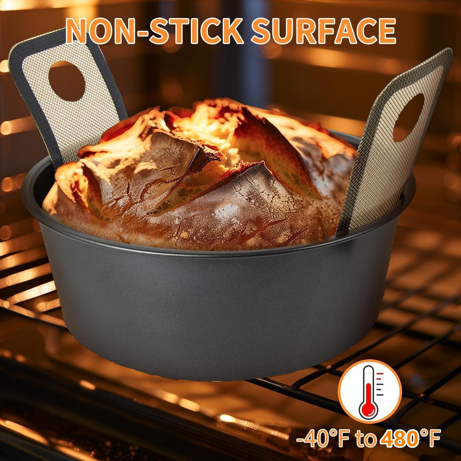 Tappetini Silicone Per Forno Olandese - 2 Pezzi Con Manico, Antiaderente - Foto 8