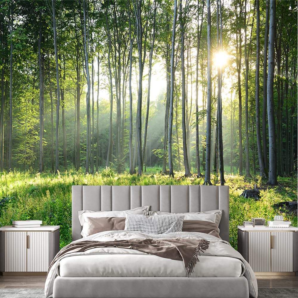 Peel And Stick Wall Mural s 3D Forest Wallpaper Nature Landscape Mural ...