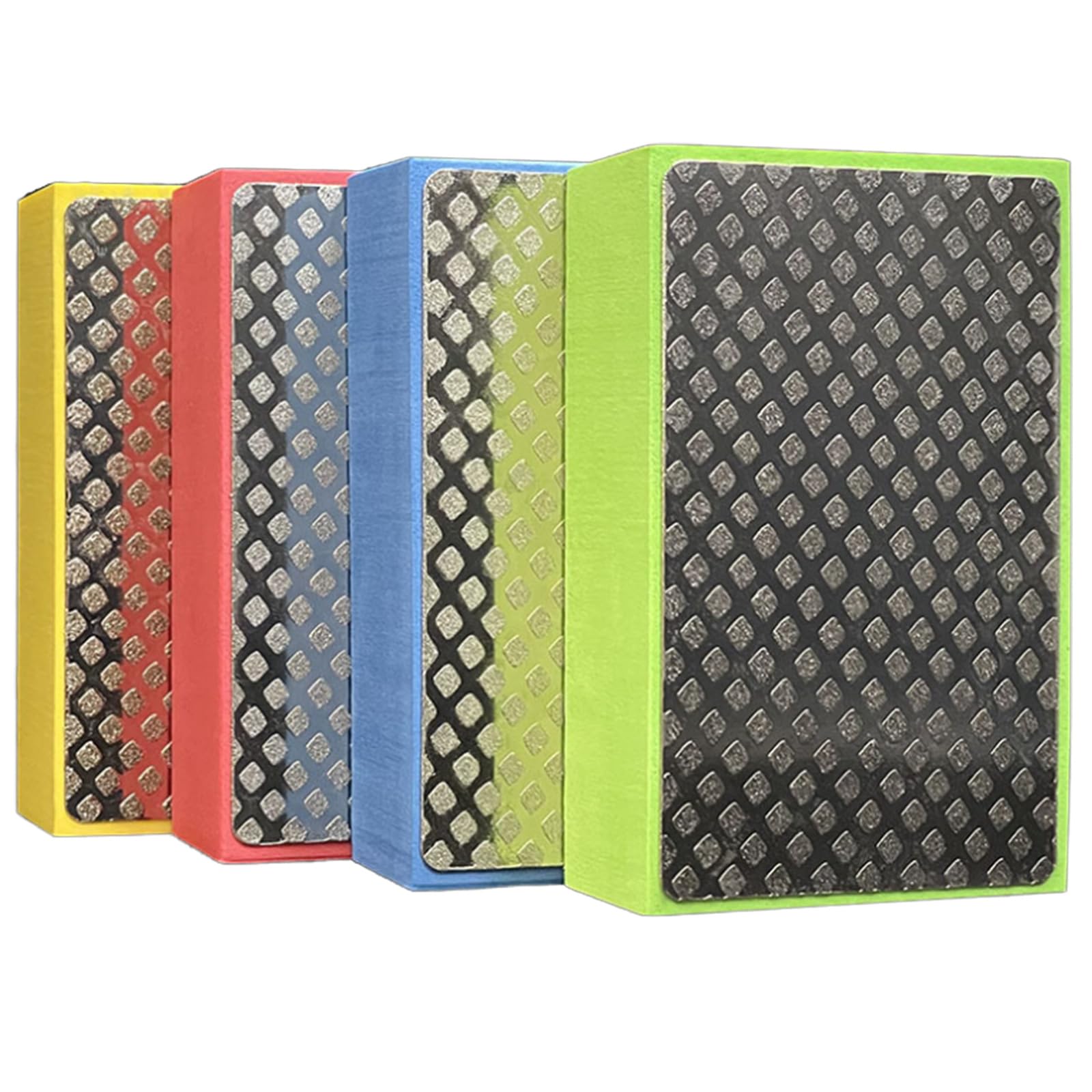 4 Pcs Diamond Polishing Pads, Tile Polishin g Pad s, Sanding Block, Hand Polishing Pads for Glass Granite, Concrete, Marble
