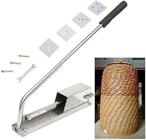 Miniatura 6 de Extrusora de lodo montada en la pared, extrusora de arcilla suave de acero inoxidable con 4 módulos, estructura de palanca y fácil de limpiar,