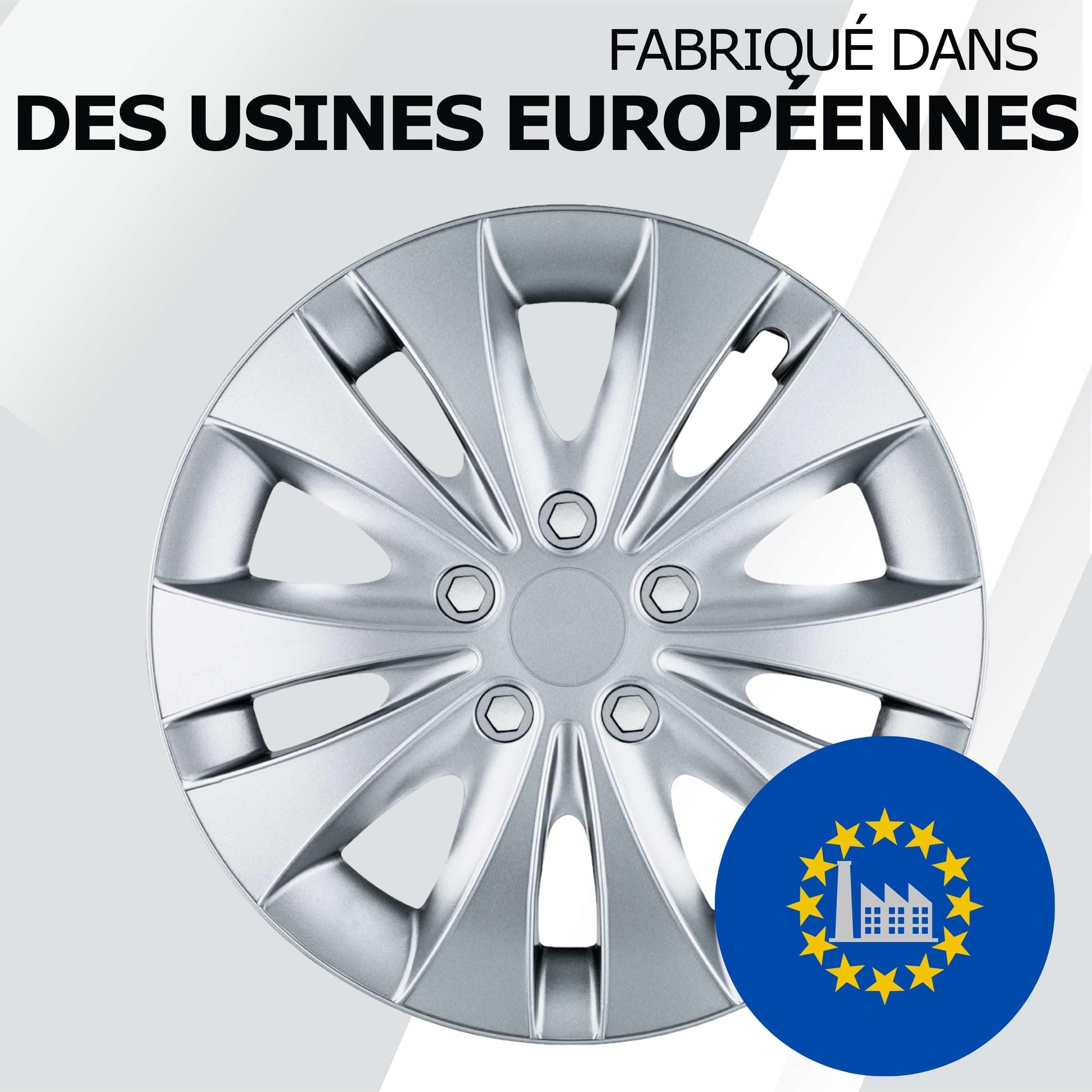 Citroen Set Of 4 Nuclear 16" Wheel Trims In Cornelia Black