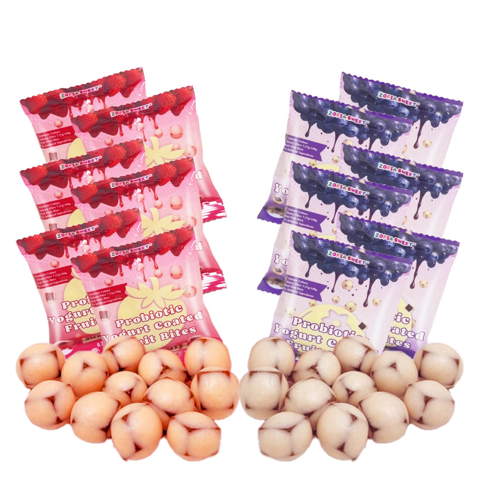 Amazon.com: Zofia Sweet Yogurt Covered Fruit Snacks Variety Pack