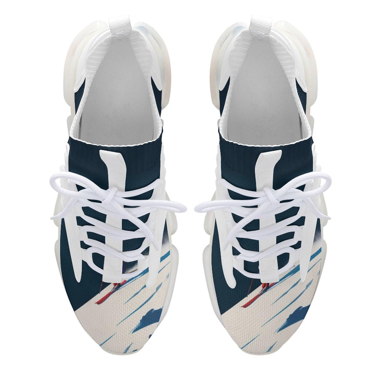 Skier Skiing Down - Scarpe da corsa da uomo | Elastico imbottito traspirante Mesh antiscivolo Supporto Shock Training Comfort