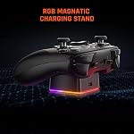 BLITZ Wireless Controller with 16 Mechanical Buttons, 4 Remappable Buttons, NFC, 6-Axis Gyroscope, One-Button Wake Up, Turbo/Remap/Macro, Zero Deadzone Joystick, RGB Charging Stand, Bluetooth & Wired, Compatible with Switch/Windows/Android/iOS