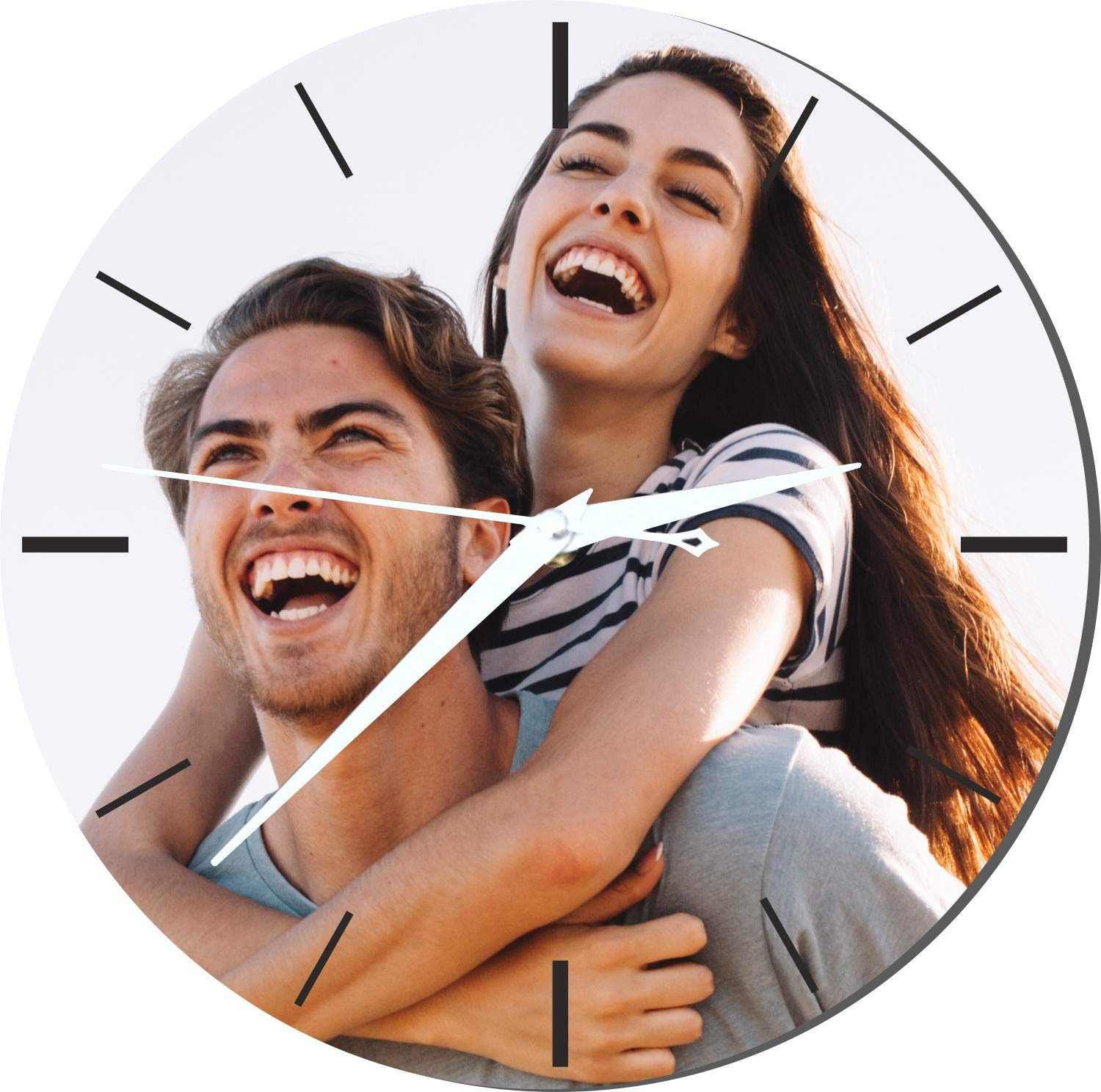 Grande Horloge Personnalisée Photo Cadeau Saint-Valentin Noël Mariage