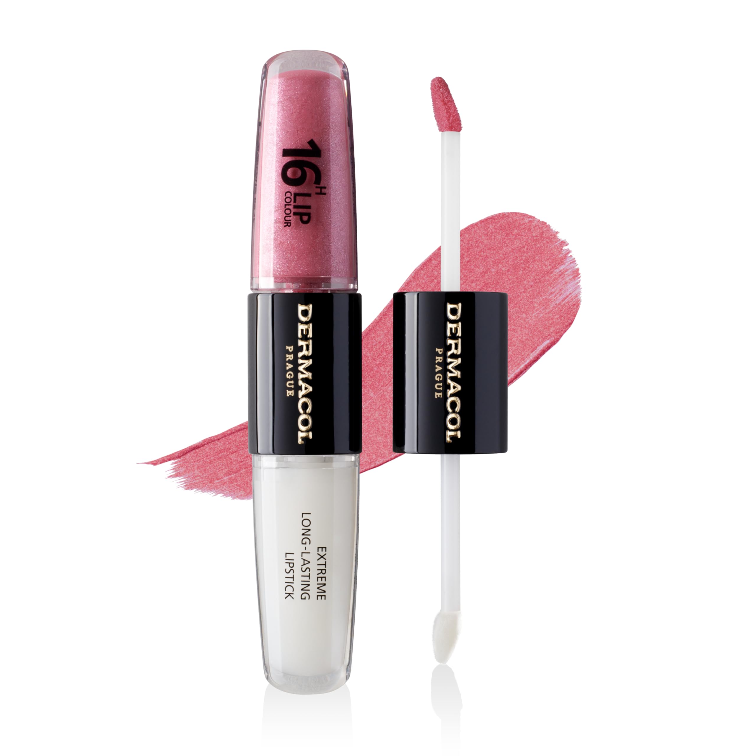 NEU Dermacol - 16-Hour Lip Colour, High Pigmentation Lip Gloss, Two-Phase Lip Gloss, Kiss-Proof Lip Make-up with Matte Finish and Shine, no. 15, Dazzling Diva