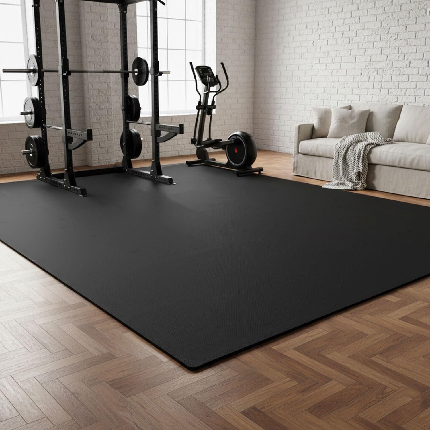 eyepower 1,7 m² mata ochronna na pod?og? Fitness 18 p?yt pod?ogowych 30 x 30 Homegym mata do fitnessu mata pod?ogowa do si?owni, sprz?t fitness, mata izolacyjna do bie?ni, roweru, urz?dzenia