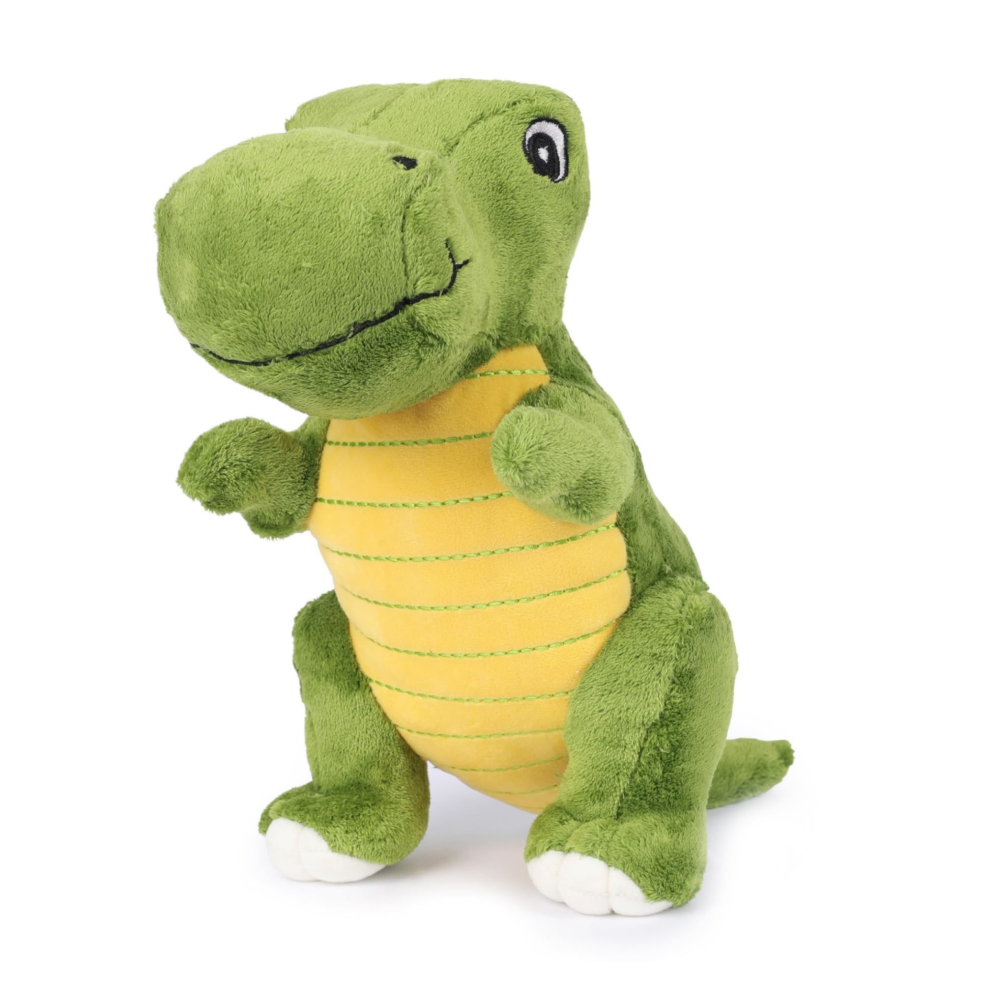 Mirada Super Soft Standing Dinosaur Plush Toy – 35cm | Cute Green & Yellow Stuffed Animal for Kids, Boys & Girls | Adorable Cuddly Plushie | Perfect Birthday, Valentine & Room Décor Gift