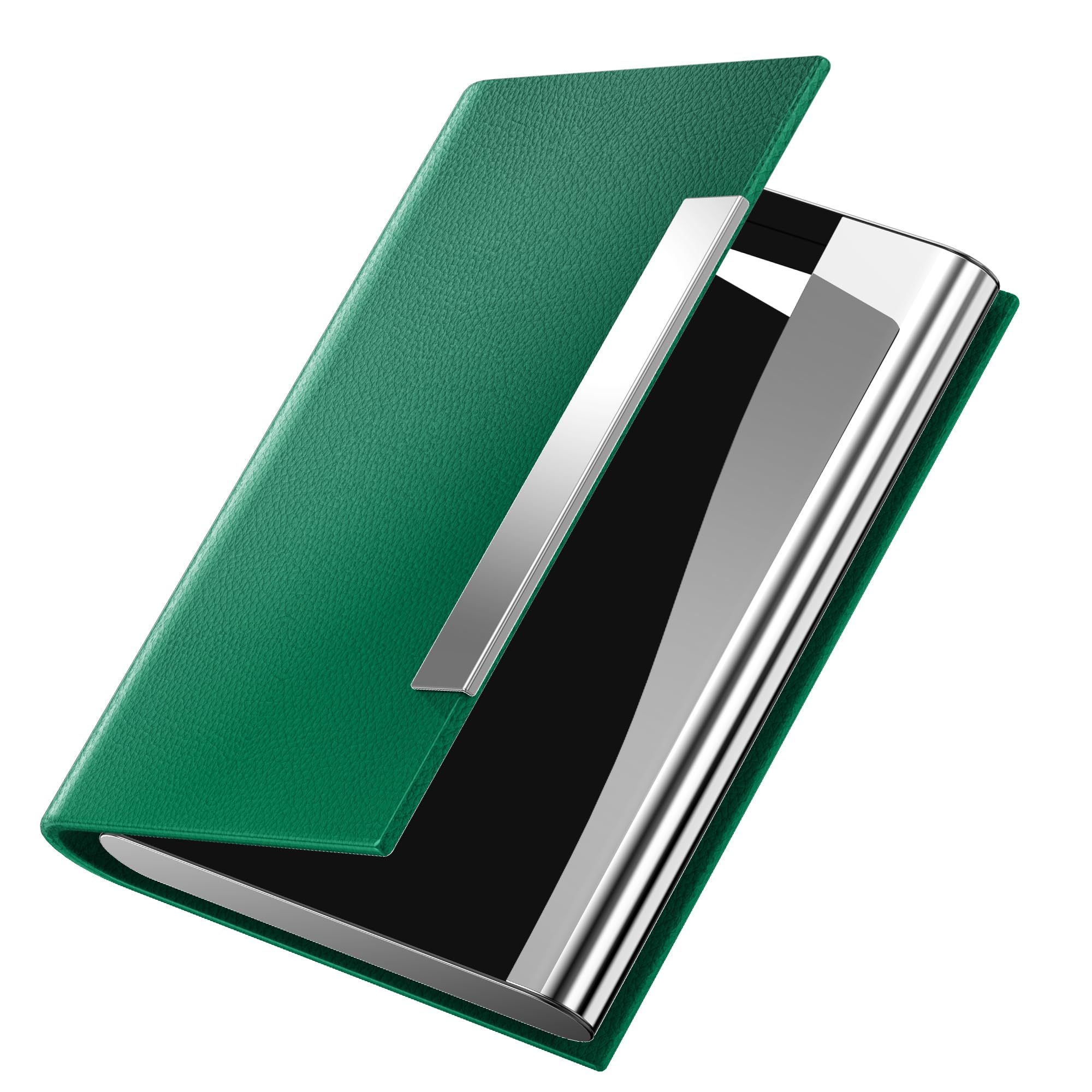 Padike Business Card Holder, Business Card Case Professional PU Leather & Stainless Steel Multi Card Case,Business Card Holder Wallet Credit Card ID