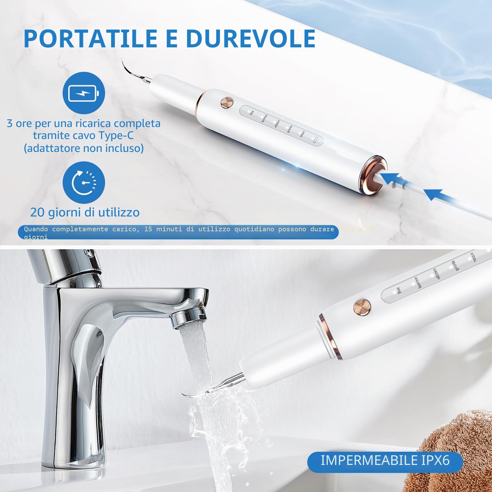 Rimozione del tartaro ad ultrasuoni Kit di pulizia dentale ad ultrasuoni per cani pulitore dentale per animali domestici 5 modalità regolabili per gatti strumenti di pulizia dei denti rimozione del