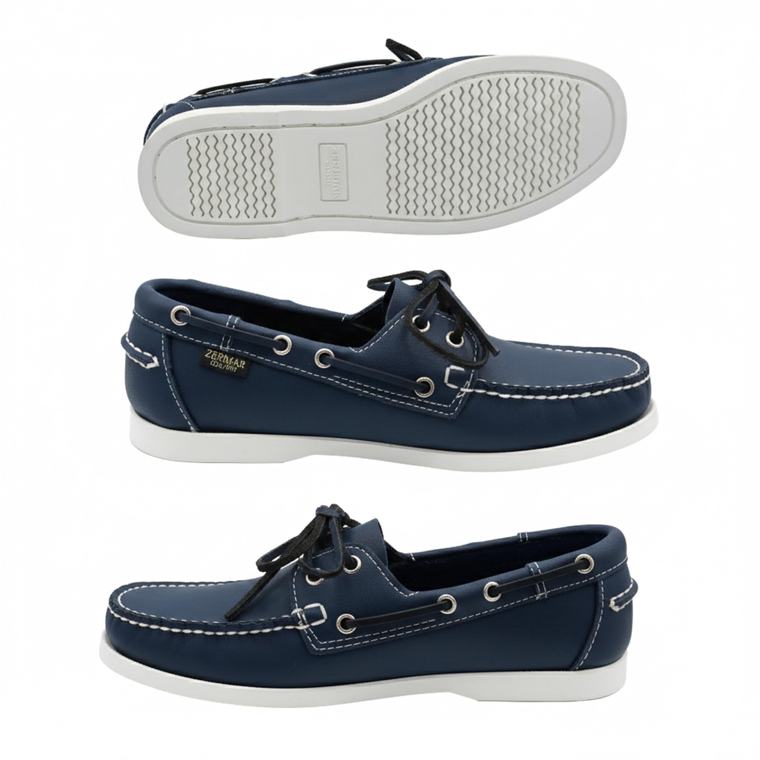Zerimar Mocassino Nautico da Uomo in Vera Pelle, Calzatura Elegante e Leggera per Uso Quotidiano o Formale, Scarpa Confortevole dal Design Moderno