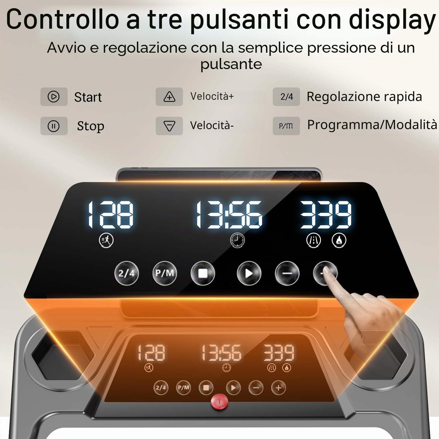 CURSOR Tapis Roulant Salvaspazio con Inclinazione 15%, Tapis Roulant Elettrico 12KM/H, Tapirulan Pieghevole da Casa con Motore da 3.0 HP e Display LED, Carico Massimo 136KG