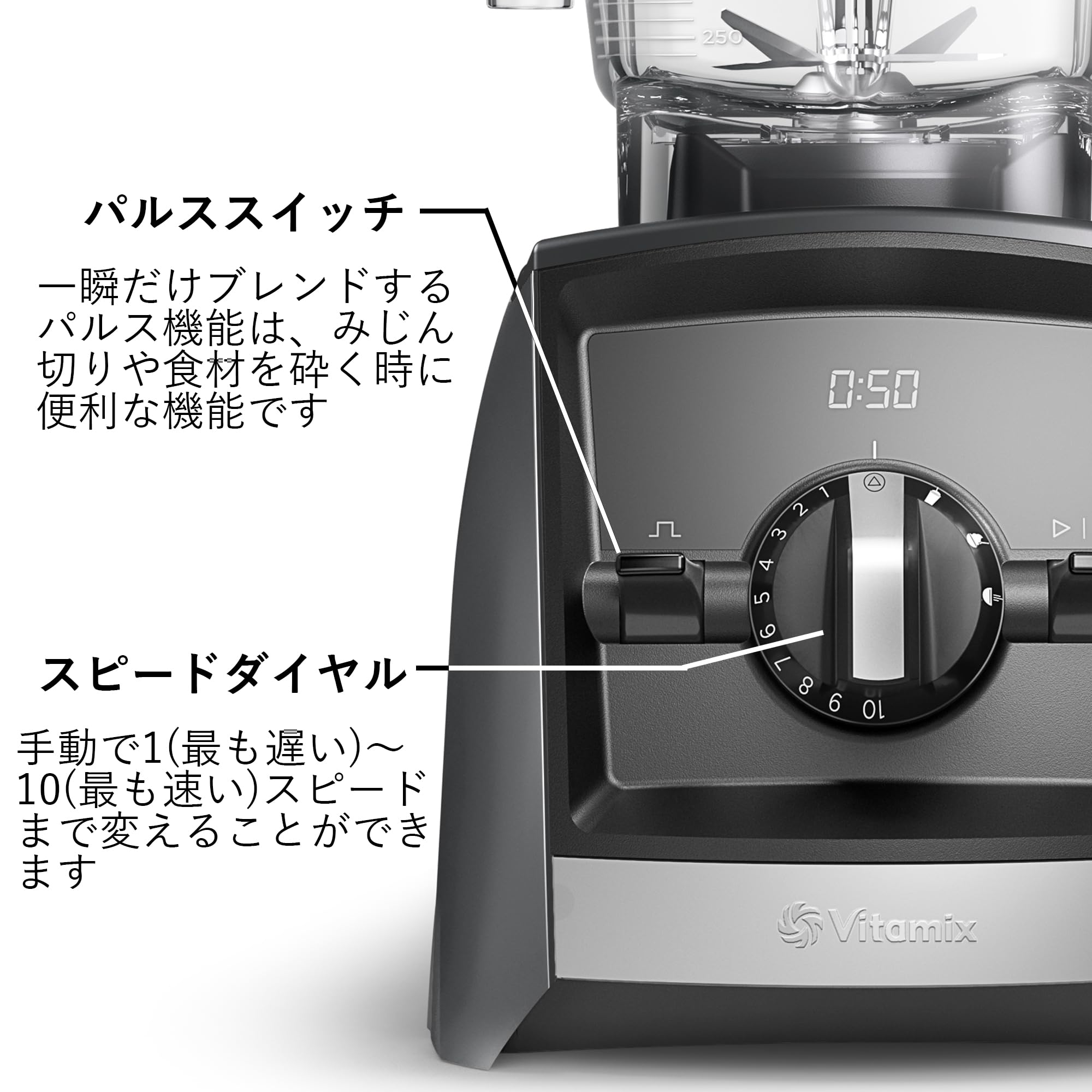 Amazon | 【公式】Vitamix A2500i スレートグレイ 2L ミキサー 1台8役
