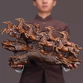 置物 馬 風水グッズ 樹脂製 オブジェ オーナメント 馬像 午 うま 財運 運気アップ インテリア 縁起物 動物 招財 彫刻飾り お祝い 風水アイテム おしゃれ リビングルーム 書斎 オフィス