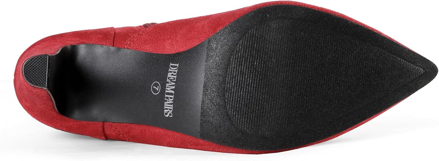 DREAM PAIRS Damen Overknee Stiefel Absatz Lang Sexy Spitz...  - Bild 25 von 40