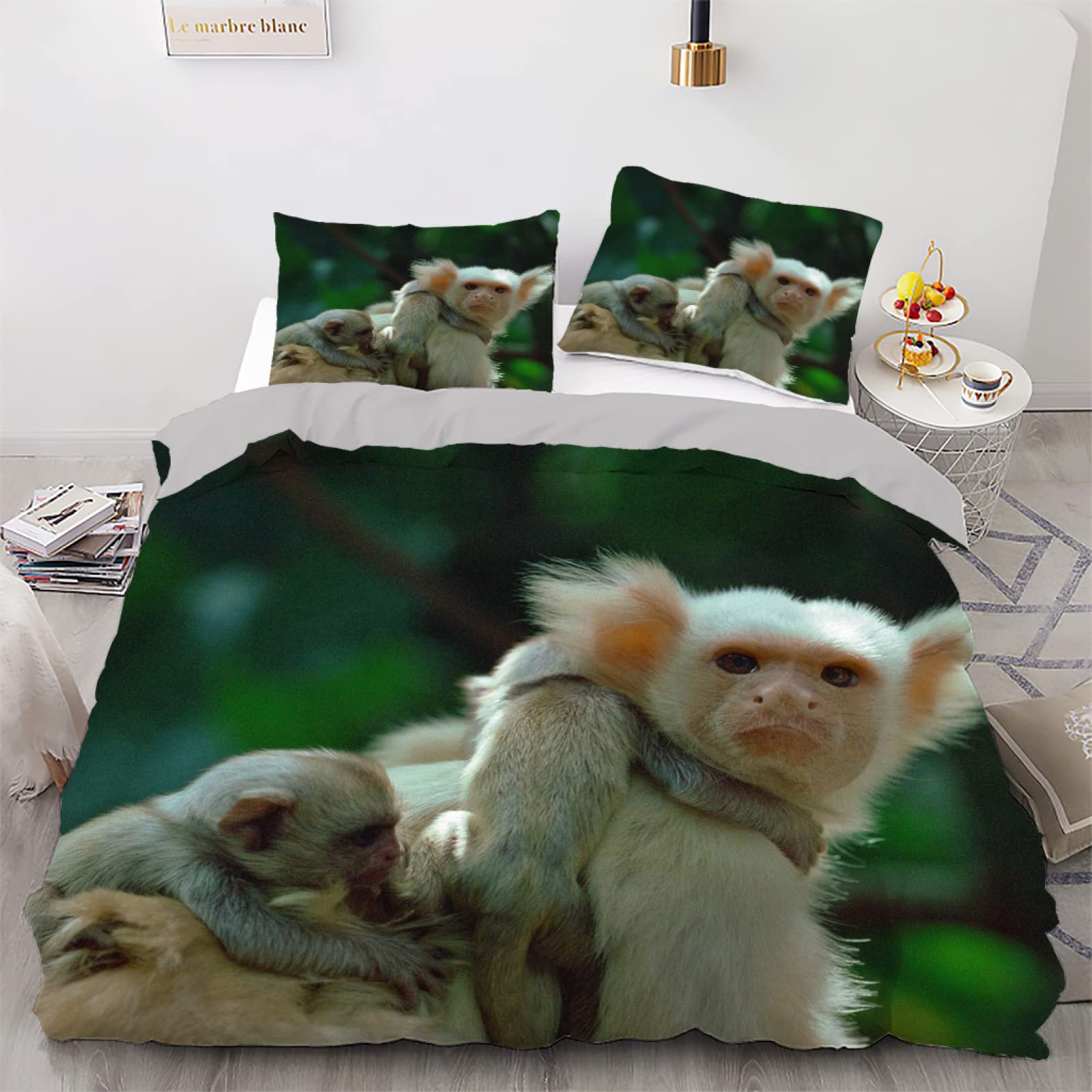 Parure de lit super king size vert pour créer une ambiance nature dans la chambre