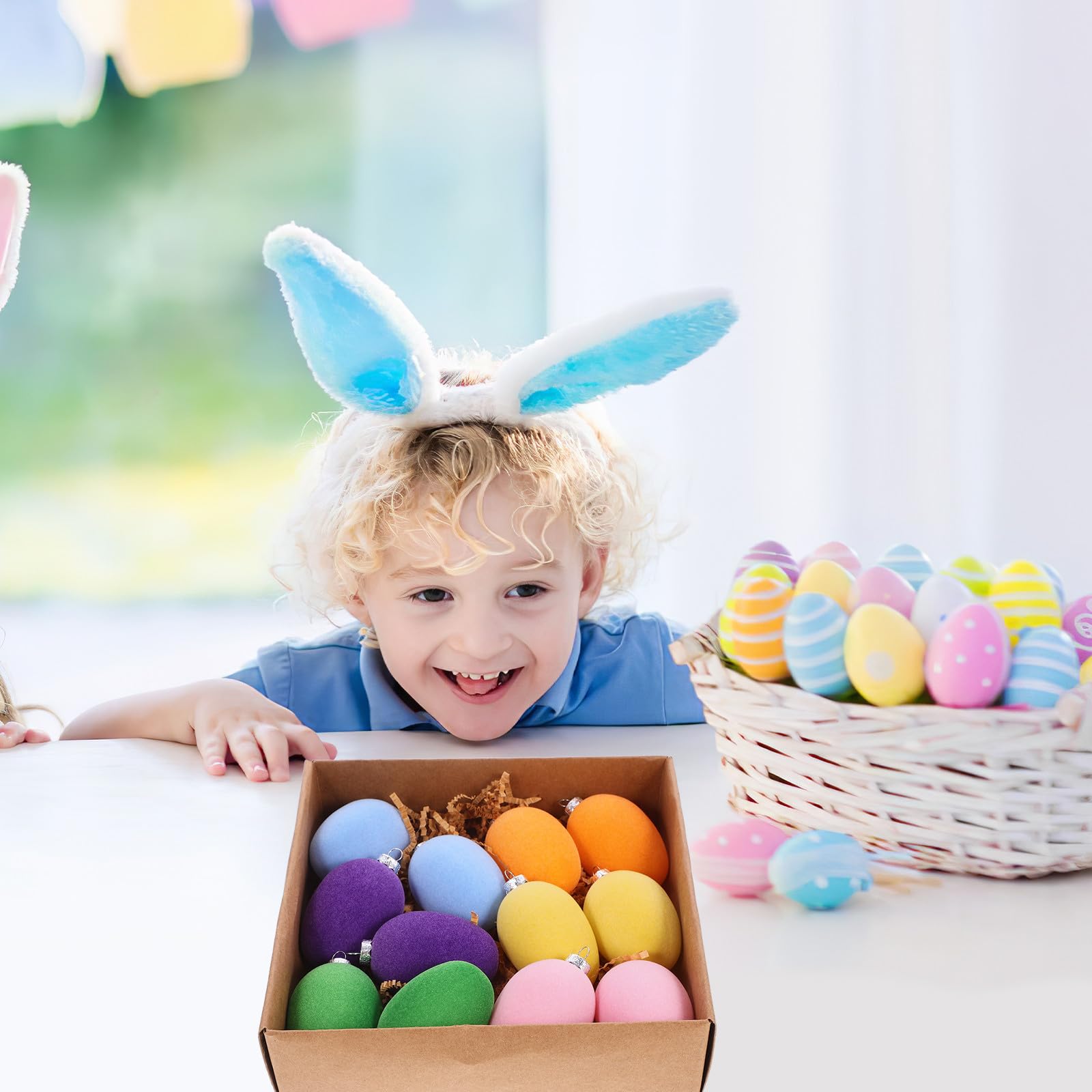 Toyvian 60 Stück Ostereier zum Aufhängen als Osterbaumdekoration mit