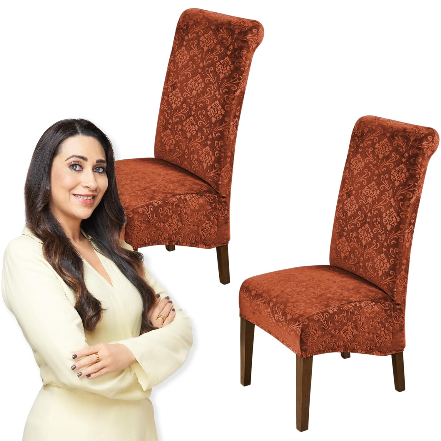 Velvet Dining Chair Covers - Set of 6 -32