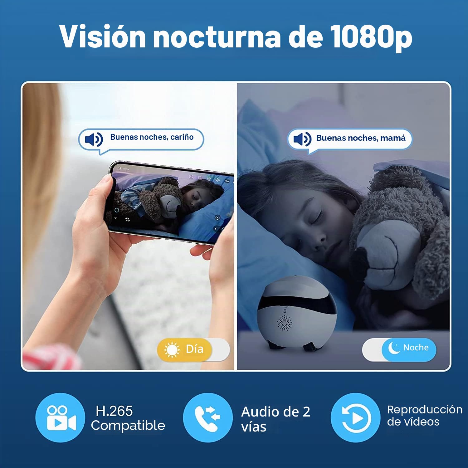 Enabot Móvil Cámara de Vigilancia WiFi Interior inalámbrica,1080P FHD Cámaras de Vigilancia,Visión Nocturna,Audio Bidireccional,Detección de Movimiento,Control Remoto,óptima para Bebé/Mascota/Anciano