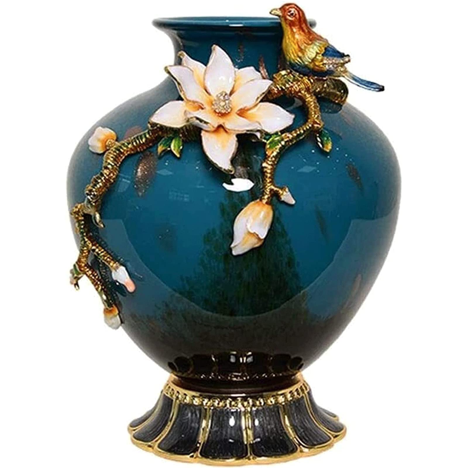 Ngdfgr As Known Fashion Carved Vase Three-Dimensional Flowers High Temperature Firing Lasting Beauty The Vase The Texture Is Clear And Three-Dimensional Decoration (A),A