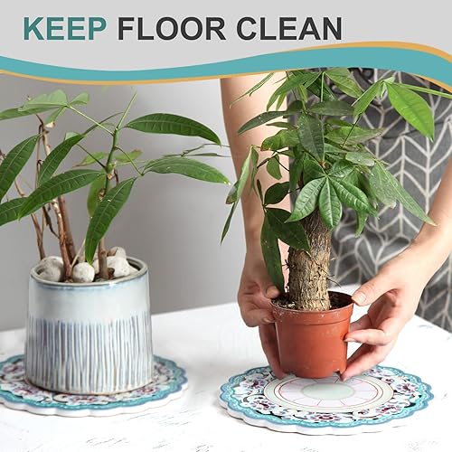 Miniatura 4 de Arly Ceramic Trivets for Hot Pots and Pans, Kitchen Accessories for Table,Heat Resistant Decor Mat,Round 7.7 Inch Set of 2 0519