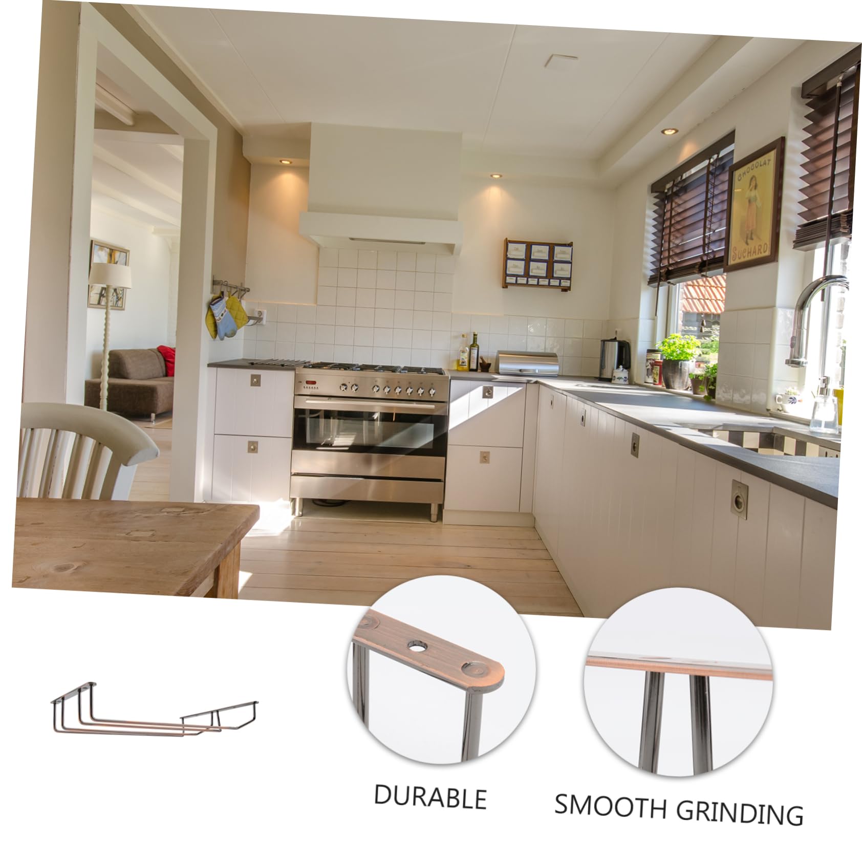 BRIGHTFUFU Red Wine Cup Holder Creative Upside Down Hanging Rack Space Saving Design for Home Kitchen Bar Restaurant and Party Use Compact Stainless Steel Wine Glass Stand