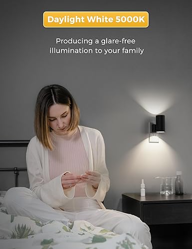 Miniatura 35 de L LOHAS LED Luz nocturna, luces nocturnas rojas enchufables a la pared, luces nocturnas LED, sensor de luz, rojo de ayuda pronunciada, luz nocturna