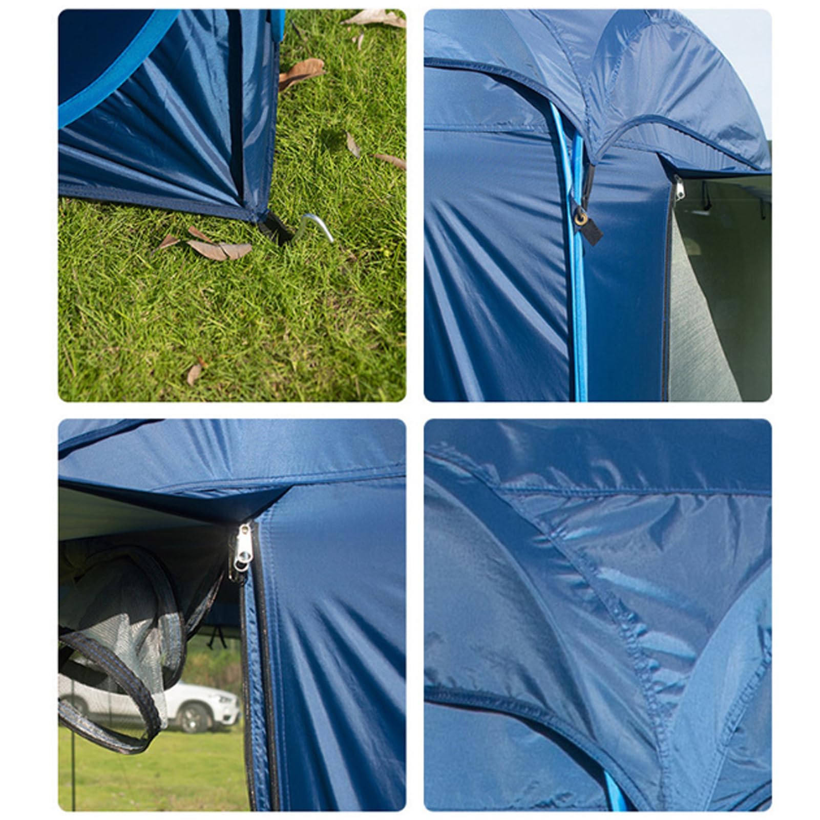 Tente de Camping，Tente de Toit，Tente arrière de Voiture Pop-up pour SUV, Tente de Voiture multifonctionnelle pour 3 à 4 Personnes, imperméable, Coupe-Vent, cond