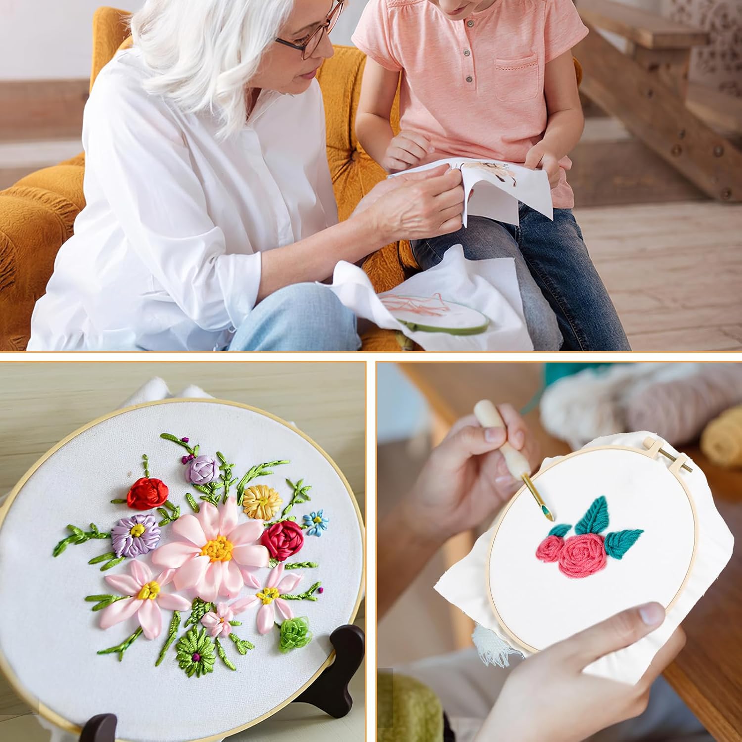 Hímzőanyag részletei