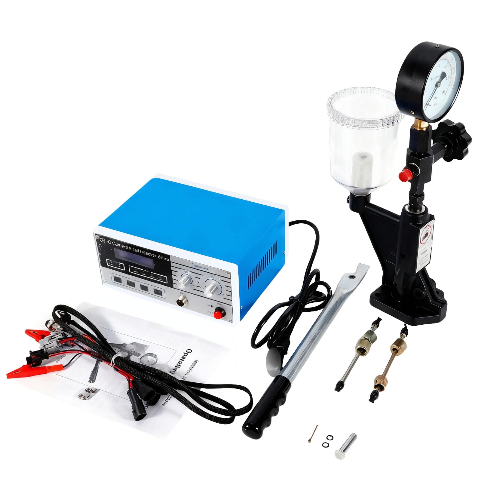 CR-C Kit de test d'injecteurs diesel, 220 V, avec 3 connecteurs, injecteurs diesel, pour une utilisation avec tous les injecteurs diesel, 11 x 25 x 19 cm