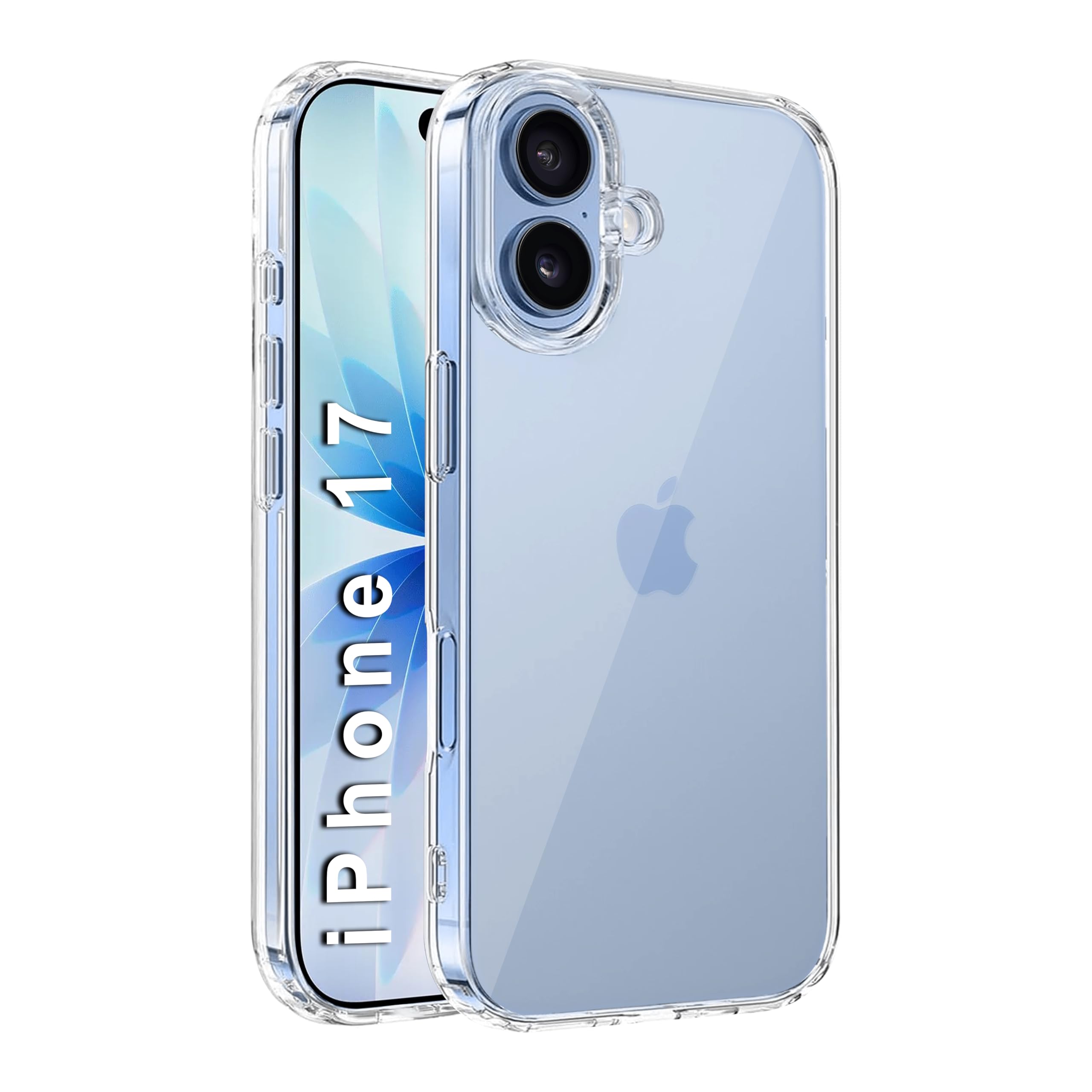 CEDO iPhone 17 Clear Case | Soft Flexible Slim-Fit | Full Body 360 Protection Shock Proof TPU Back Cover (Transparent)-image-40
