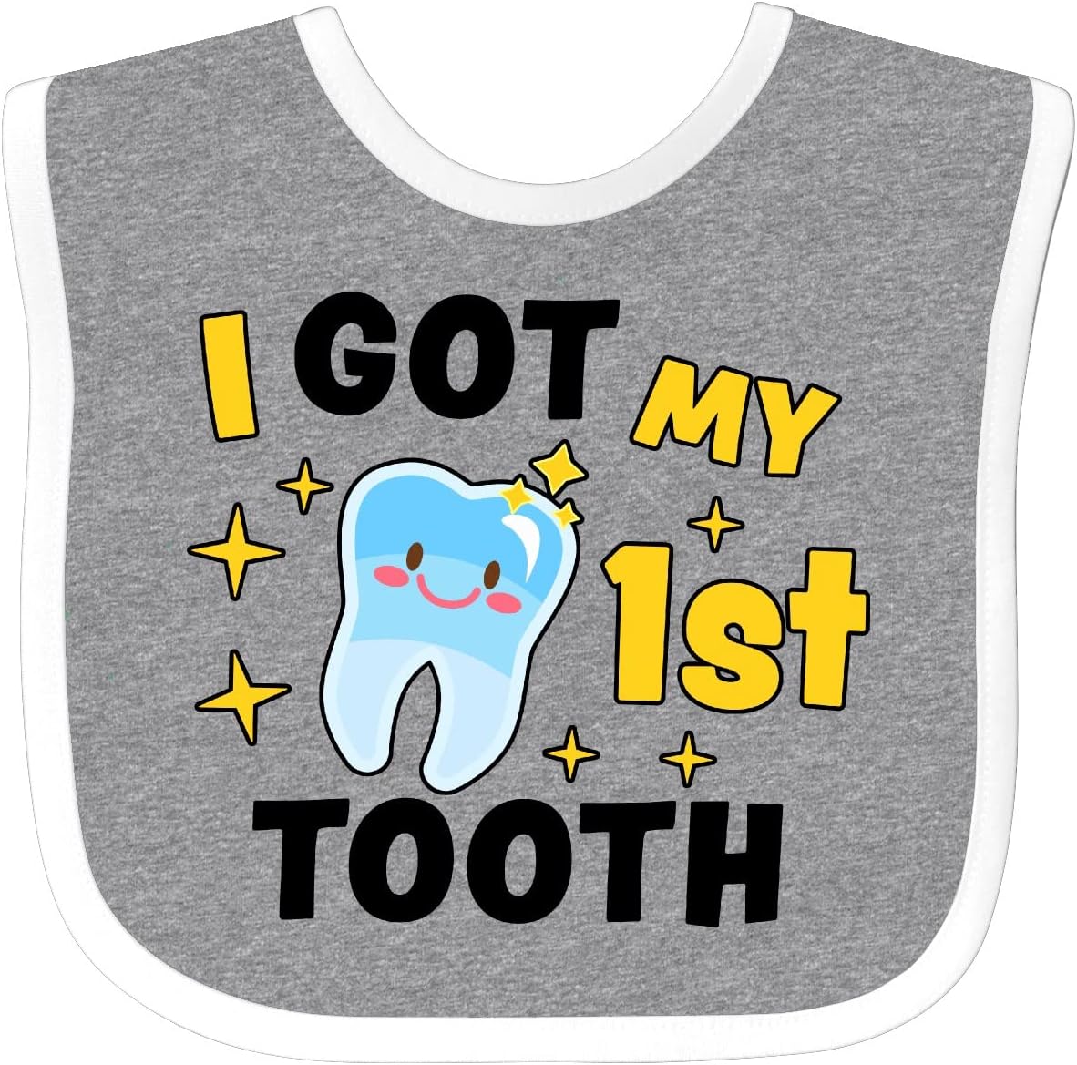 inktastic I Got My 1st Tooth with Cute Tooth Baby Baby Bib