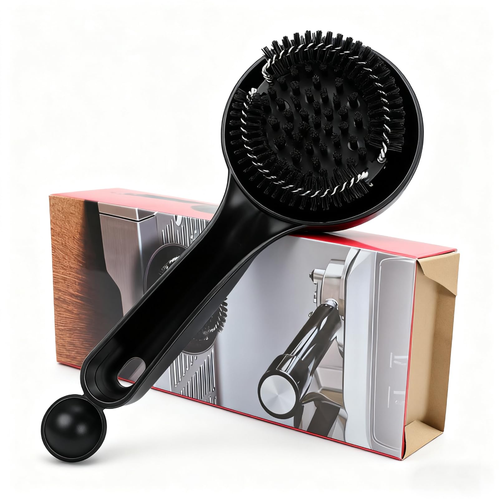 Yosoo Health Gear Coffee Machine Brush, Efficient 58mm Grouphead Brush with Water Deflector for Simple, Long Lasting POM Handle, Optimal Performance
