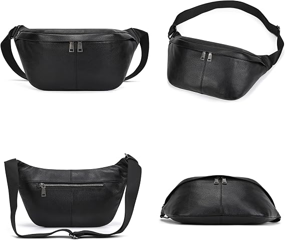 Leather Fanny Pack for Men Women