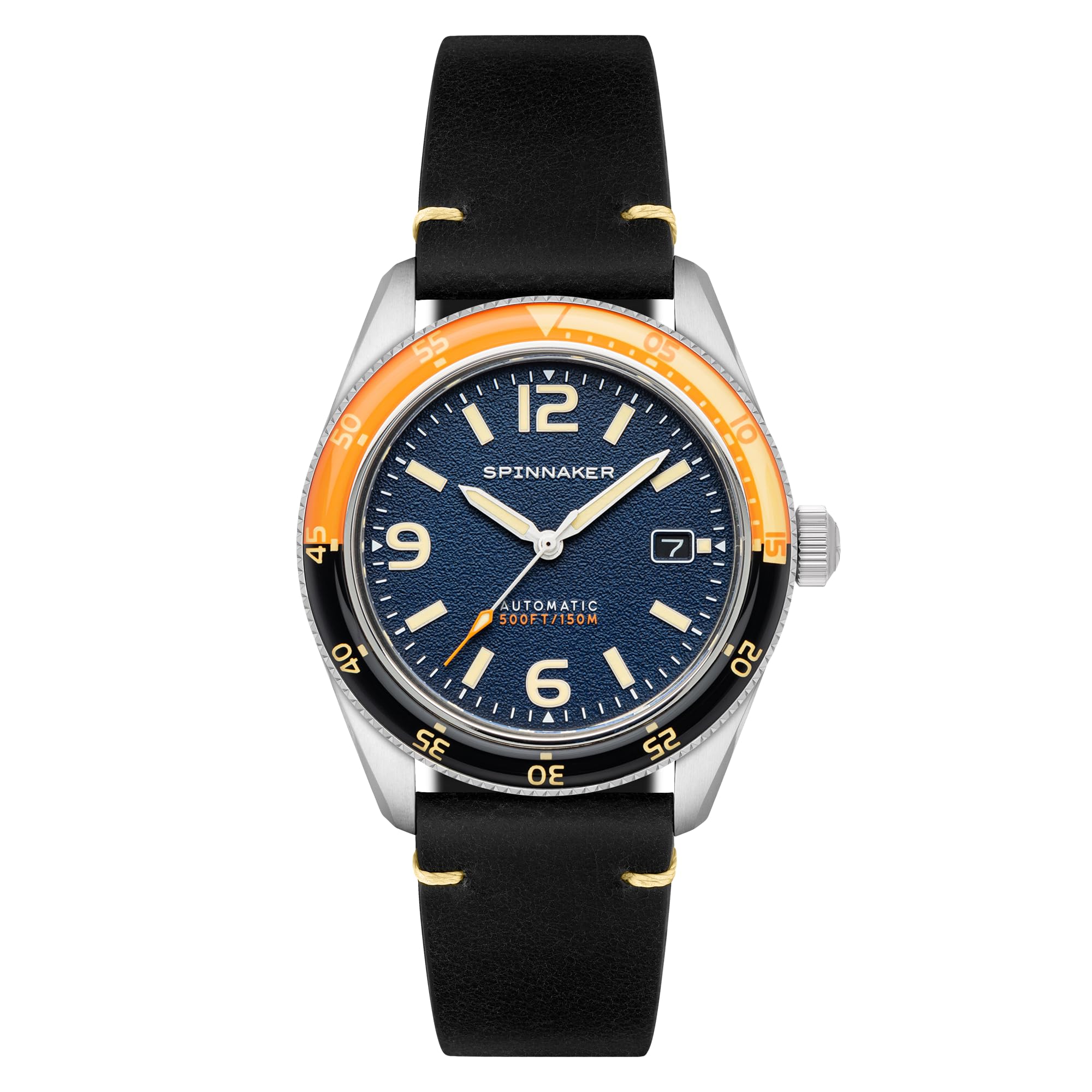 Men's 43mm Fleuss Automatic Watch with Genuine Leather Strap SP-5055