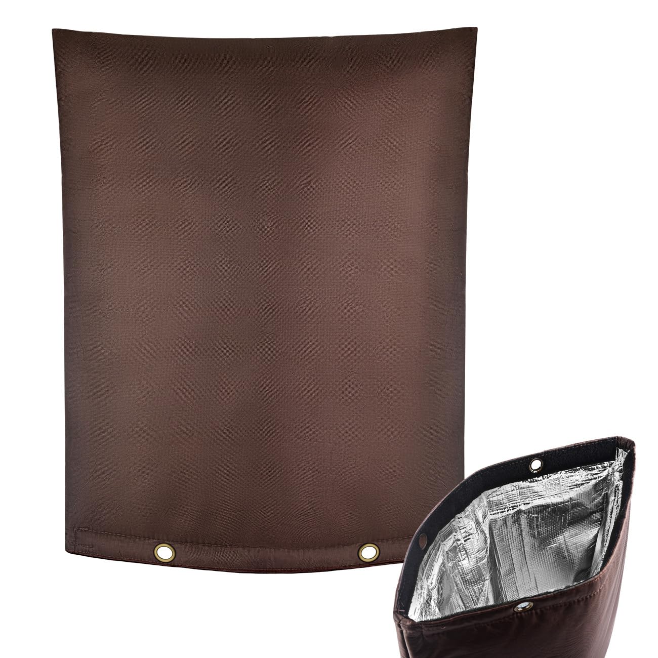 Outdoor Backflow Preventer Cover - 16''W x 20''H, Winter Freeze & Weatherproof Protection for Irrigation Pipes & Sprinkler Valves- Brown