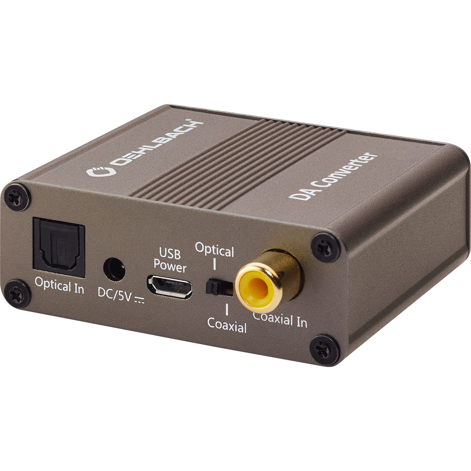Oehlbach DA Converter - Convertisseur Audio numérique/analogique - Coaxial/Optique, R-L/Jack & KabelDirekt – 0,5m câble audio numérique optique/câble TOSLINK PRO Series