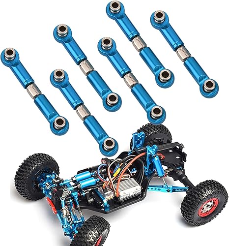 plplaaoo Juego de 6 varillas de varillaje ajustables de aleación de aluminio delanteras y traseras de aleación de aluminio a control remoto para
