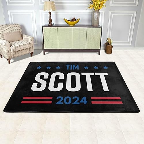 Miniatura 2 de Tim Scott for President 2024 Flannel Rug 36x24inch Bathroom Rug for Living Room Bedroom Kitchen Door Mats