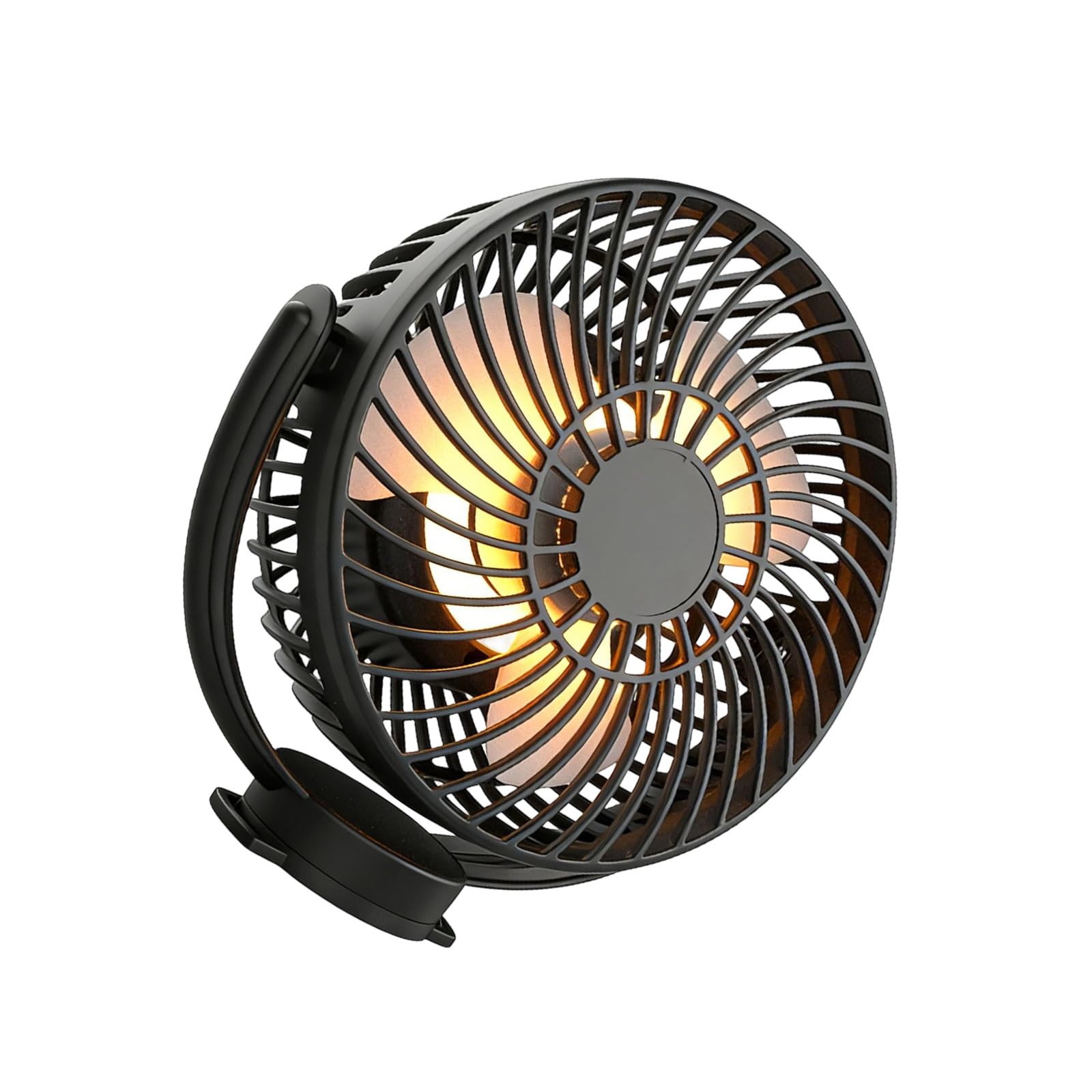 TAZIZI Compact Rotating Fan Featuring Sturdy Base and USB Power Input for Vehicles and Small Rooms Car Fan