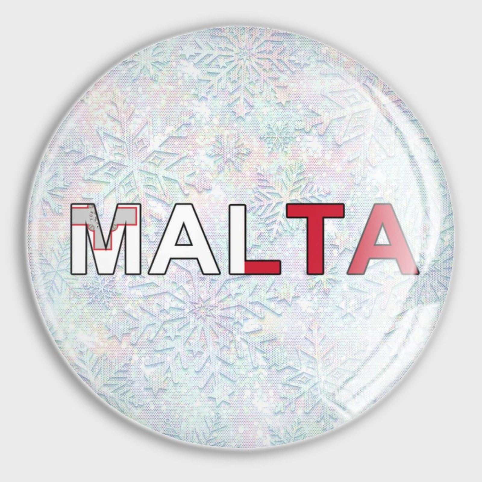 Aimants puissants en verre anti-glissement drapeau Malte pour éviter les chutes